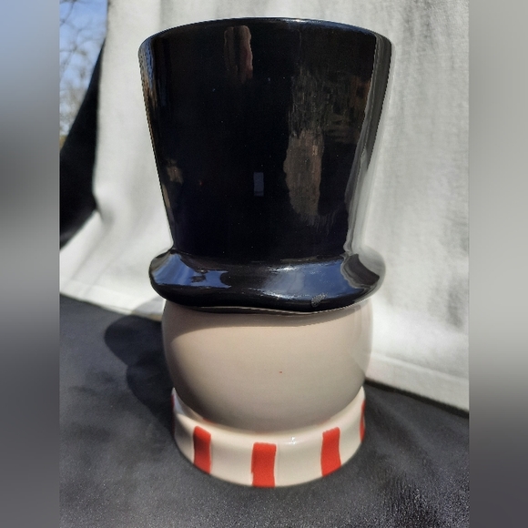 Ceramic Snowman Hat Container NWT - Picture 3 of 8